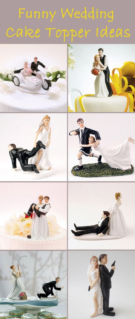 Wedding Cakes Toppers, Cake Topper Ideas, Bridal Cake Topper, Funny Country, Funny Cake Toppers, Funny Wedding Cakes, Deer Wedding, Funny Wedding Cake Toppers, Wedding Dress Black