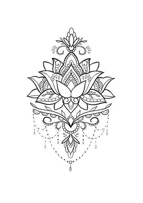 Mandala Hip Tattoo, Simple Mandala Tattoo, Mandala Arm Tattoos, Hell Tattoo, Mandala Thigh Tattoo, Dollar Tattoo, Mandela Tattoo, Floral Mandala Tattoo, Mandala Hand Tattoos