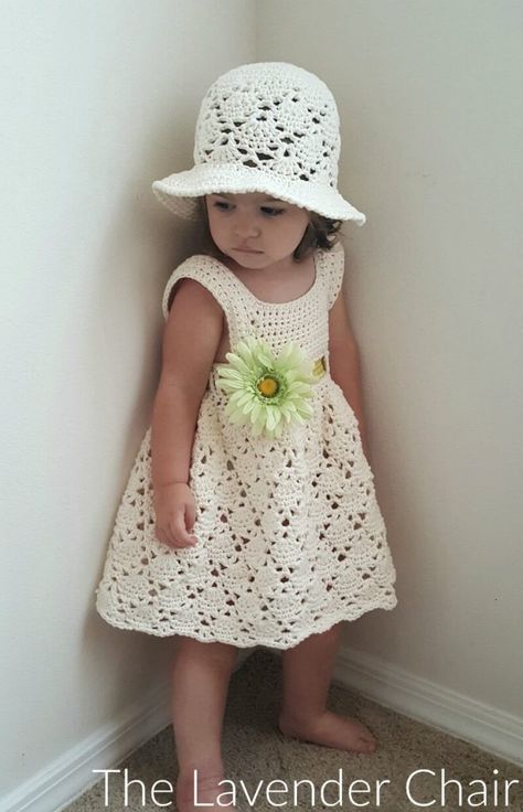 Vintage Toddler Dress Crochet Pattern - The Lavender Chair Toddler Girl Crochet Patterns, Lavender Chair, The Lavender Chair, Vestidos Bebe Crochet, Vintage Toddler Dress, Toddler Dress Patterns, Black Crochet Dress, Crochet Toddler, Vintage Toddler