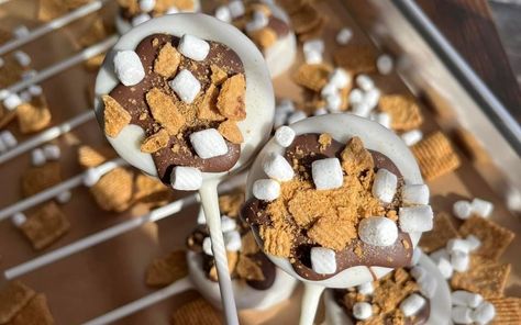 S’mores Cake Pops Valley Girl, Smores Cake, Coffee Addict, Graham Crackers, Food Design, Cake Pops, Cookie Decorating, Baking Recipes, Baking