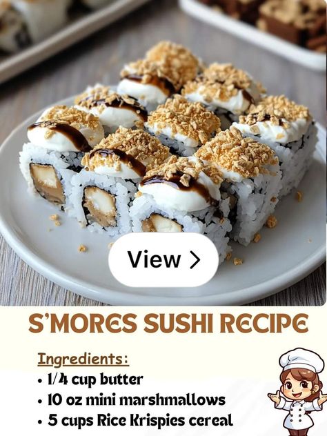 Lemon8 · S'mores Sushi Recipe     Ingre · @Kaylee S’mores Sushi Recipe, S'mores Sushi Recipe, S'more Sushi, Smores Sushi Roll, S’mores Sushi Roll, S’mores Sushi, Smores Sushi, Desert Sushi, Sushi Dessert