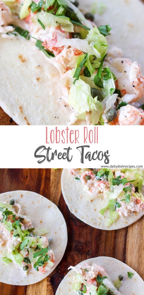 Fish Street Tacos Recipe, Lobster Tacos Recipe, Lobster Tostadas, Crab Tacos Recipes, Taco Fillings Ideas, Seafood Taco, Crab Tacos, Taco Christmas, Seafood Tacos