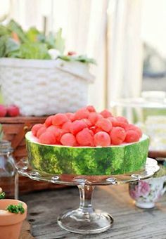 Fresh Fruit Recipes, Decorações Com Comidas, Watermelon Cake, Fruit Displays, Fruit Display, God Mat, בר מצווה, Snacks Für Party, Fruit Platter