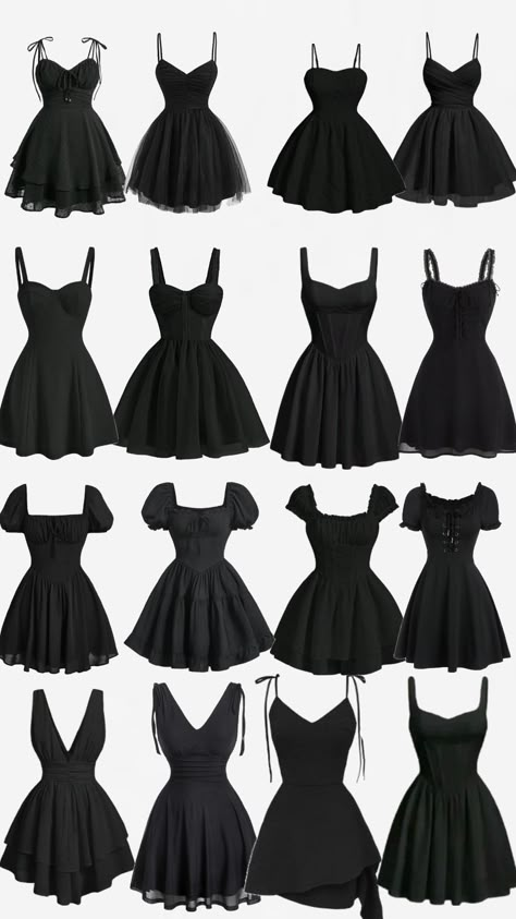 Black Dress Dance Outfit, Casual But Fancy Dresses, Black Dress Kpop Idol, Dresses For Teenagers Formal, Simple Grad Dresses, Grad Dresses Grade 8, Black Dress Dance, Classy Graduation Dress, Cute Dresses For Dances