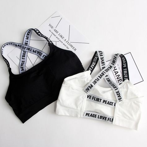 Double Letters, Women Sportswear, Fitness Top, White Bralette, Sport Outfit Woman, Tank Top Bras, Women's Sports, Yoga Bra, Sport Bra