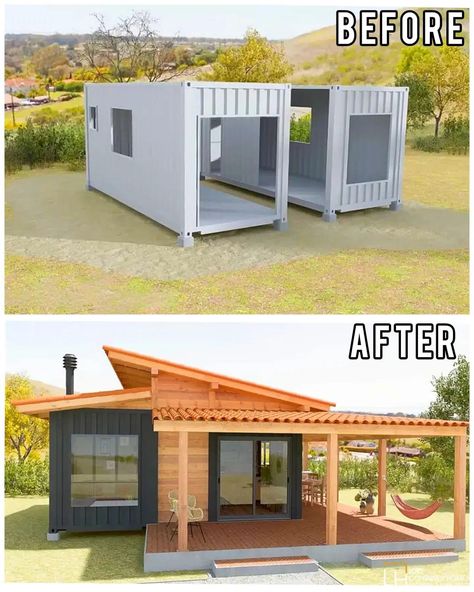 Container Garage, Starter Homes, Starter House, Shipping Container Home Designs, Shipping Container House Plans, Container Houses, Tiny House Inspiration, Building A Container Home, Container House Plans