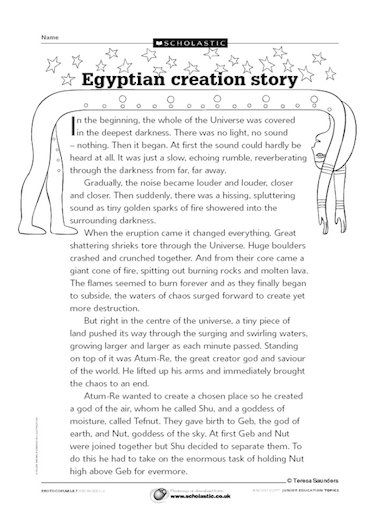 Ancient Egyptian creation myth printable Ancient Egypt Projects, Myth Stories, Elementary History, Fertile Crescent, Egypt Project, Creation Myth, Creation Story, Sacred Text, Egyptian Hieroglyphics