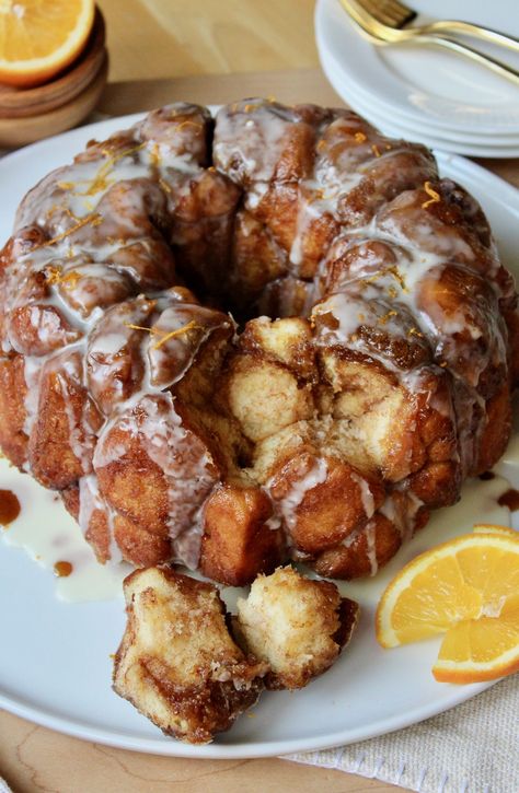 Orange Cinnamon Sweet Roll Monkey Bread: Desserts Using Oranges, Orange Baked Goods, Unique Bread Recipes, Orange Pastries, Orange Monkey Bread, Southern Baking, Best Roasted Potatoes, Orange Cinnamon Rolls, Cinnamon Monkey Bread