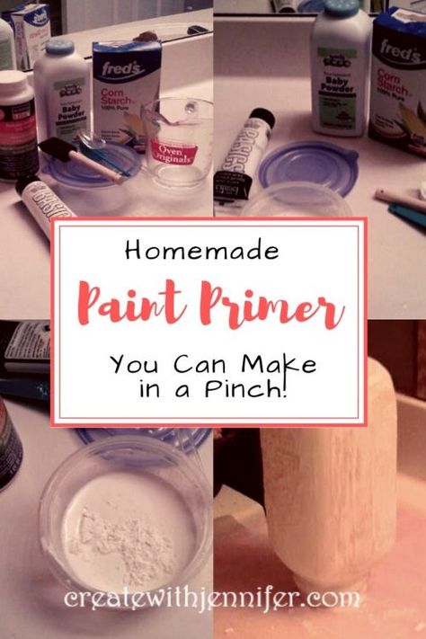 Homemade Primer Paint | Create With Jennifer Diy Paint Primer, Layered Haircut Straight, Homemade Paint Recipe, Homemade Primer, Paint Storage Containers, Diy Primer, Acrylic Paint Storage, Paint Hacks, Make Paint