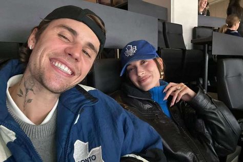 Justin and Hailey Bieber had their latest date night in Toronto on Thursday and attended the Maple Leafs' match against the Ottawa Senators at the Scotiabank Arena. Hayley Bieber, Justin Hailey, Sporting Event, Justin Beiber, K Pop Star, Hailey Baldwin, Hailey Bieber, Best Couple, New Instagram