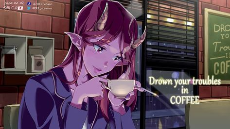 Coffee Fanart, Coffee Talk Game, Coffee Talk, I Really Love You, Stardew Valley, Indie Games, Cultura Pop, Anime Drawings, Cool Art