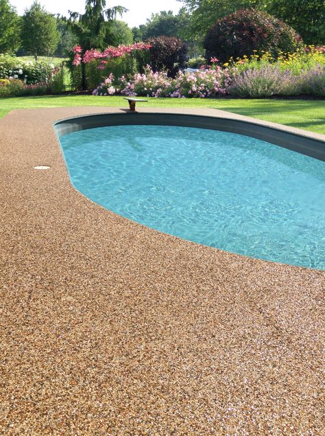 Pool Floor Colors, Stone Carpet, Deck Piscina, Concrete Patio Makeover, Pool Repair, Swimming Pool Decks, Pool Renovation, Pool Remodel, Pool Colors