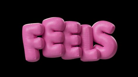 Thomas Burden Art Direction, Animation & Typography 3d Type Animation, 3d Typography Animation, Inflated Typography, Kinetic Typography Animation, Maximalist Typography, Inflated Text, Burden Art, 3d Text Animation, Typo Animation