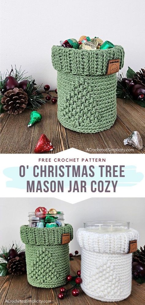 Crochet Mason Jar Cozy Crochet Stash Jar Pattern Free, Crochet Mason Jar Covers Free Pattern, Crochet Mason Jar Cozy, Crochet Jar Covers Free Pattern, Jam Jar Candles, Crochet Jar Covers, Mason Jar Cozy, Crochet Ball, Crochet Baskets