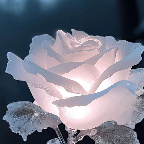 Ice White Aesthetic, White Rose Aesthetic, Roses In Snow, White Roses Aesthetic, Snowy Flowers, Ice Aesthetic, Ice Rose, Snow Rose, Ice Flower