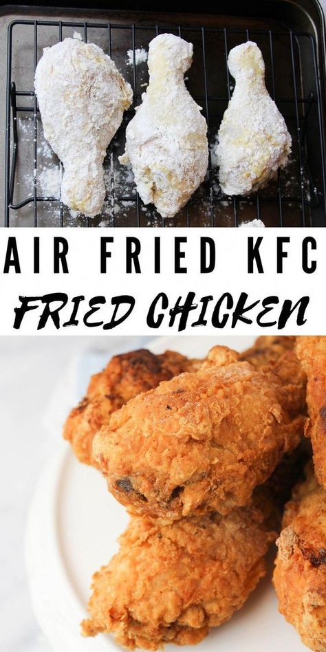 Kfc Fried Chicken, Kfc Chicken Recipe, Air Fryer Fried Chicken, New Air Fryer Recipes, Air Fryer Recipes Snacks, Perfect Roast, Cooks Air Fryer, Kfc Chicken, Air Fried Food