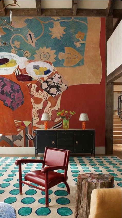 Funky Wall Mural, Tea Wallpaper, Dining Room Wallpaper, Wallpaper Uk, Home Decor Ideas Living Room, Home Decorating Ideas, Eclectic Interior, Room Wallpaper, Wallpaper Mural