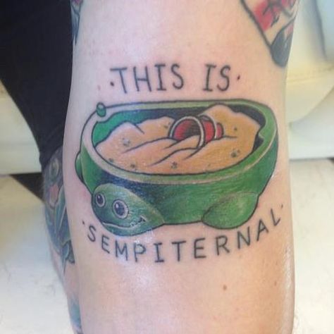 Ok so I saw the "sandpit turtle" meme for the first time today, and while it's temporarily ruined "Shadow Moses" for me it's definitely funny as shit!!! #tattoo #BMTH #Sempiternal Sandpit Turtle, Bmth Tattoo, Tattoo Memes, Shadow Moses, Mark Tattoo, L Tattoo, Marvel Tattoos, Oli Sykes, Amazing Body