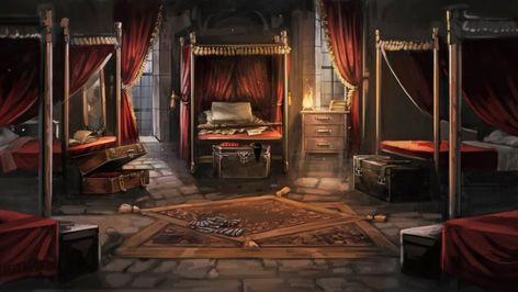 Gryffindor Dorm Room, Gryffindor Dormitory, Hogwarts Dorm Room, Harry Potter Dorm, Gryffindor Room, Gryffindor Dorm, Hogwarts Dorm, Gryffindor Common Room, Imprimibles Harry Potter