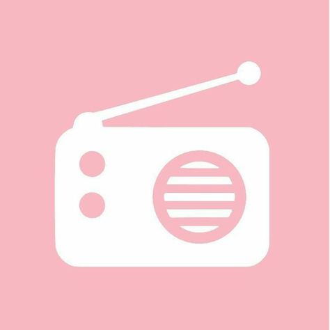 App icon Pink Radio Icon, Radio Icon Aesthetic, Pink Radio, Pink Wallpaper Quotes, Pastel Pink Icons:), Radio Icon, Cat App, Calendar Christmas, Logo Pink