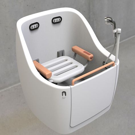 Aiyu Shower Machine is specially designed for elderly people. It’s a common knowledge as we grow old, our joints and limbs flexibility is also decreasing. Walk In Tub Shower, Universal Design Bathroom, Elderly Products, Accessible Bathroom Design, Small Bedroom Inspiration, Shower Tub Combination, Wooden Sofa Set Designs, Grab Bars In Bathroom, Common Knowledge