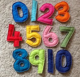 Peekaboo! Make and do.: Fabric Numbers Felt Numbers Template, Fabric Numbers Template, Fabric Numbers, Homemade Baby Toys, Rag Quilts, Fabric Letters, Sewing Projects For Kids, Fabric Yarn, Etsy Christmas