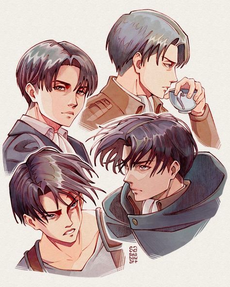 Drawing Male Hair, Levi And Erwin, Looking For Work, Writing Fantasy, Captain Levi, Grunge Art, Attack On Titan Fanart, Attack On Titan Levi, Art Style Inspiration