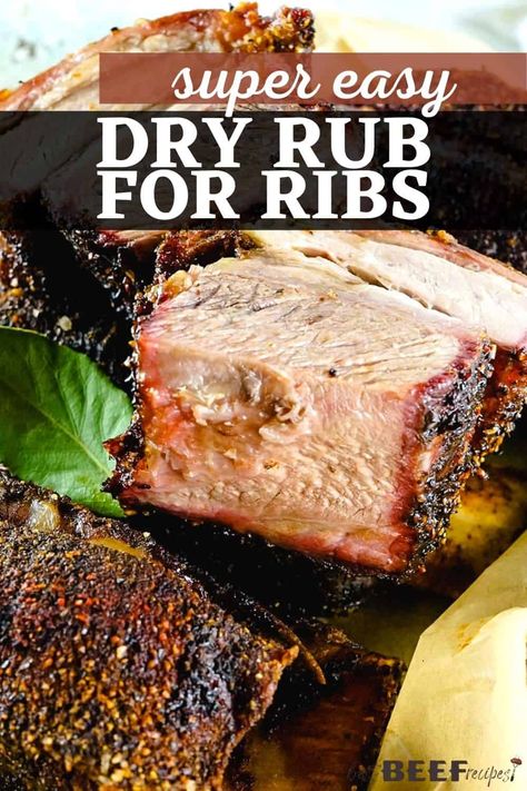 Beef Rib Rub, Smoked Ribs Rub, Rib Dry Rub, Ribs Rub, Rub For Ribs, Rib Rub Recipe, Smoked Beef Ribs, Dry Rub For Ribs, Beef Rib