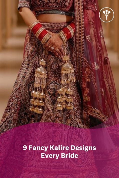 If you’re getting married anytime soon, then you will love this! Here are some unique kalire designs for you to take inspiration from before your big day. Kalira Designs, Kalire Bridal, Kalire Designs, Punjabi Culture, Punjabi Bride, Wedding Marketing, Bride Look, Bride Wear, Real Brides