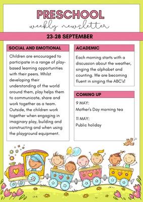 Preschool Newsletter Template Free, Preschool Welcome Letter, Weekly Classroom Newsletter, Preschool Social Studies, Article Ideas, Daycare Director, Classroom 2023, School Countdown, Parent Newsletter Template