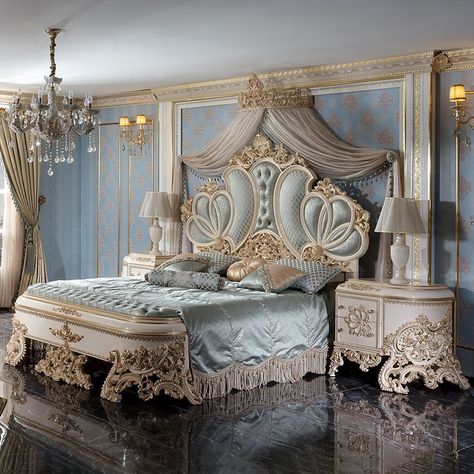 Baroque Bedroom, Wooden Bedroom Furniture Sets, Bedroom Sets Furniture King, Luxury Bedroom Sets, Fancy Bedroom, Wooden Bedroom Furniture, Luxury Bedroom Furniture, Headboard Design, Luxury Furniture Living Room