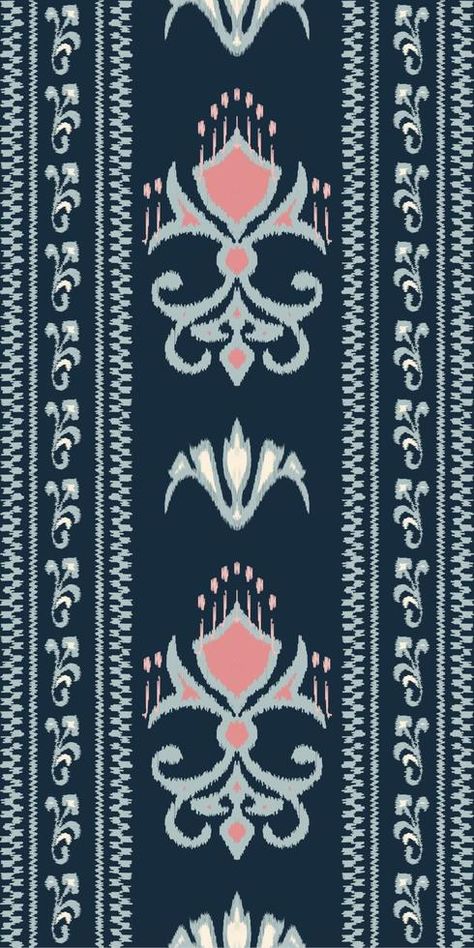 Ikkat Border Design, Ikat Designs Pattern, Ikkat Designs Ikat Pattern, Ikkat Prints Pattern, Dc Moodboard, Ethnic Motifs Design, Ikat Embroidery, Ikkat Pattern, Ikat Motifs