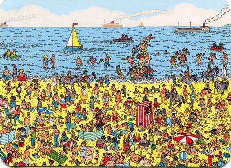 Can you find Waldo? Where's Waldo Printable, Where's Waldo Pictures, Ou Est Charlie, Picture Story For Kids, Dog Drawing Tutorial, Hidden Picture Puzzles, Where's Waldo, Wheres Wally, Wheres Waldo