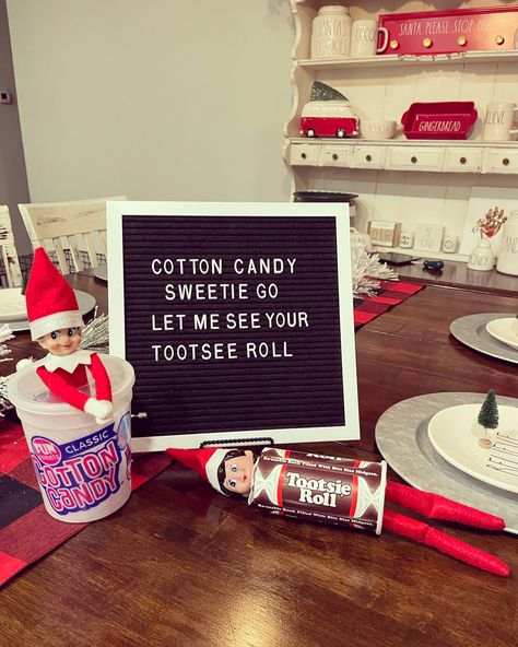 Elf On The Shelf Tootsie Rolls, Elf On The Shelf Cotton Candy, Elf On Shelf, Tootsie Roll, Gowns Wedding, Shelf Ideas, On The Shelf, Ball Gowns Wedding, Cotton Candy