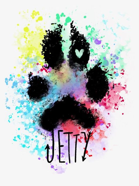 Colorful Paw Print Tattoo, Rainbow Paw Print, Fox Tattoos, Paw Painting, Stomach Tattoos Women, Dog Sayings, Scar Cover Up, Dog Memorial Tattoos, Pawprint Tattoo