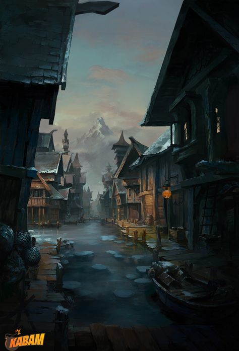 ArtStation - lake town, qi liu Lake Town, Fantasy Village, Fantasy Town, Parent Trap, 3d Figures, Fantasy City, Fantasy Setting, Fantasy Places, Stephen Hawking