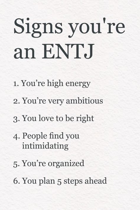 Signs you're an ENTJ #entj #entjs #extroverts #personalitytype #personalityquiz #entjlife Entj Motivation, Entj Personality Aesthetic, Intj Moodboard, Entj Men, Entj Male, Mbit Personalities, Entj Quotes, Commander Personality, Entj Core