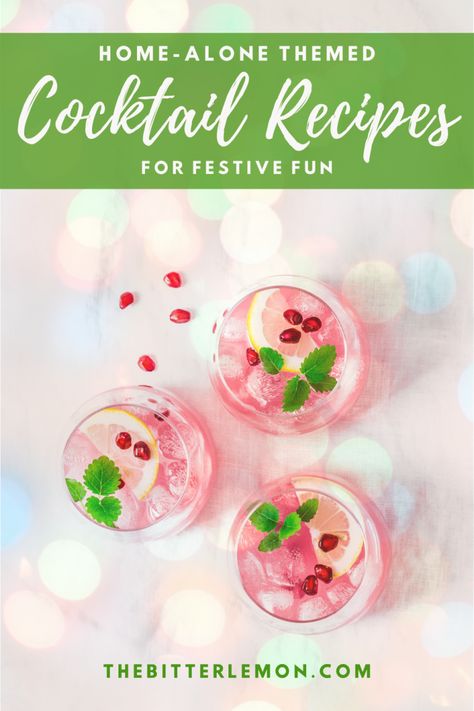 ‘Home Alone’ themed cocktail recipes! – The Bitter Lemon Home Alone Christmas Cocktail, Home Alone Cocktail, Themed Cocktail Recipes, Movie Cocktails, Marshmallow Vodka, Pear Vodka, Salted Caramel Hot Chocolate, Home Alone Movie, Home Alone Christmas