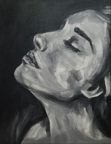 Wall Art Fashion, Portrait Oil Painting, Black And White Portrait, White Portrait, Original Wall Art, Fashion Painting, Canvas Board, Art Fashion, Oil Painting On Canvas