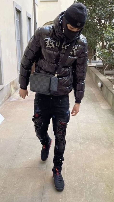 Drill Outfit Men, Hiphop Style Outfits, Uk Drip Outfits Men, Trapstar Drip, Drill Man, Uk Drip, Drippy Fits, Drip Fits, Rapper Style