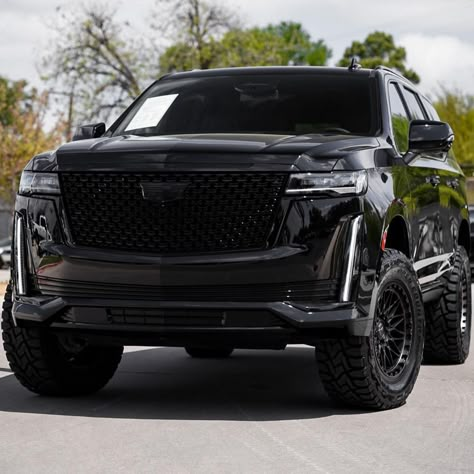 Lifted Escalade, Custom Escalade, Blacked Out Tahoe, Chevrolet Trucks Silverado, 2025 Cadillac Escalade, Caddilac Escalade Black, Cadallic Escalade Suv, Blacked Out Cadillac Escalade, All Black Cadillac Escalade