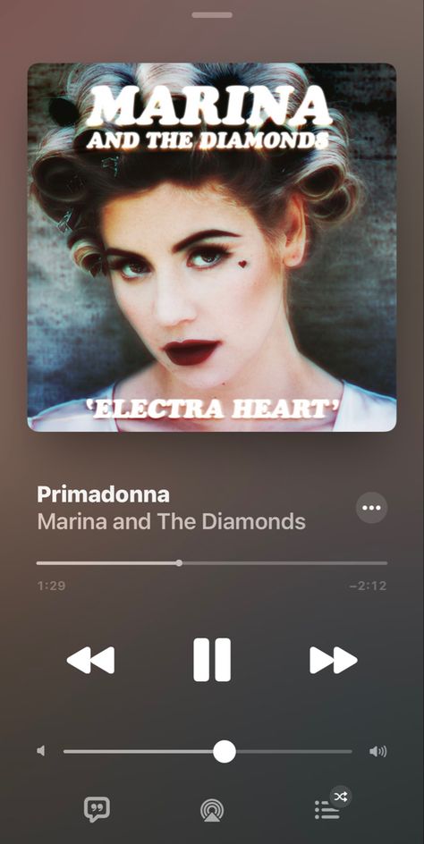 music, marina and the diamonds, electra heart, 2014, primadonna girl, aesthetic, apple music, iphone Primadonna Girl Aesthetic, Aesthetic Apple Music, Johnny Core, Marina And The Diamond, Primadonna Girl, Random Songs, Electra Heart, Scrapbook Gift, Marina And The Diamonds