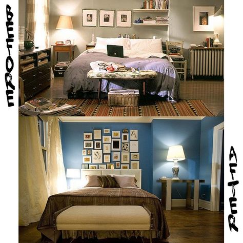 Carrie Bradshaw apartment before and after Carrie Bradshaw Apartment, Apartment Makeover, Dream Apartment, City House, Carrie Bradshaw, My New Room, Apartment Living, Home Decor Styles, Bedroom Inspirations