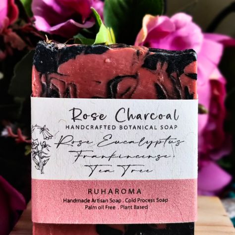 🌹 Rose Charcoal Soap Bar 🌿 Indulge your skin in luxury with our handcrafted Rose Charcoal Soap Bar! This floral-scented beauty is infused with a harmonious blend of rose, eucalyptus, frankincense, and tea tree essential oils, naturally colored with French Pink Clay, Moroccon red rhassoul clay, and delicate lines of charcoal. Our soap offers gentle cleansing and detoxifying properties that leave your skin feeling soft, rejuvenated, and deeply nourished. Formulated with plant-based cold-presse... French Pink Clay, French Pink, Charcoal Soap, Tea Tree Essential Oil, Pink Clay, Artisan Soap, Cold Process, Cold Process Soap, Soap Bar