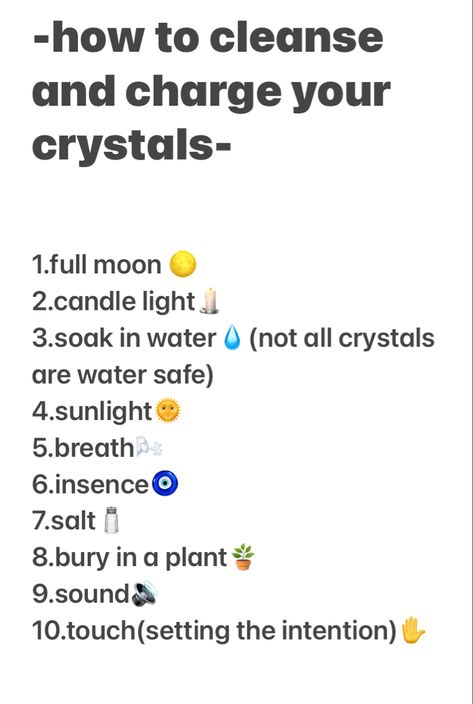 how to cleanse your crystals How To Charge Crystals In The Sun, Clean Crystals How To, When To Charge Crystals, Crystals To Shower With, How To Charge A Crystal, Ways To Cleanse Yourself, How To Cleanse Crystals With Moon Water, How To Purify Crystals, Crystal Charging Methods