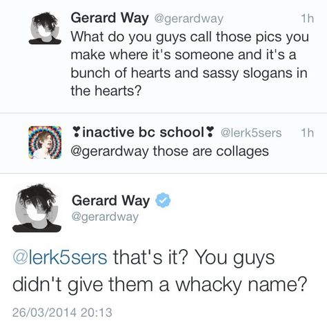 Gerard Way Tweet Gerard Way Tweets Funny, Gerard Way Twitter, Gerard Way Tweets, Gerard Way Tumblr, Mcr Tweets, Vampire Mansion, Emo Band, Twitter Posts, Pool Boy