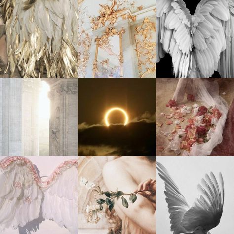 for all my angelkins 💛 Angelcore Moodboard, Angelic Moodboard, Angel Moodboard, Moodboard Inspo, Adopt Idea, Moodboard Inspiration, Pink Cottage, Wallpaper Doodle, White Wings