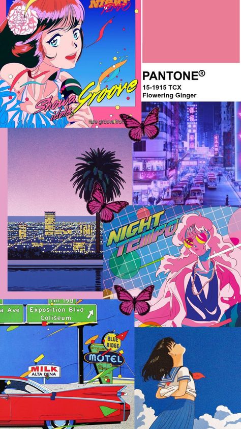 City Pop Graphic Design, Japan City Pop Aesthetic, Japanese 80s City Pop, Japan 80s Wallpaper, City Pop Album Cover, City Pop Japan 80s Aesthetic Wallpaper, Jpop 80s Aesthetic, City Pop Aesthetic Wallpaper, 80s Anime Wallpaper