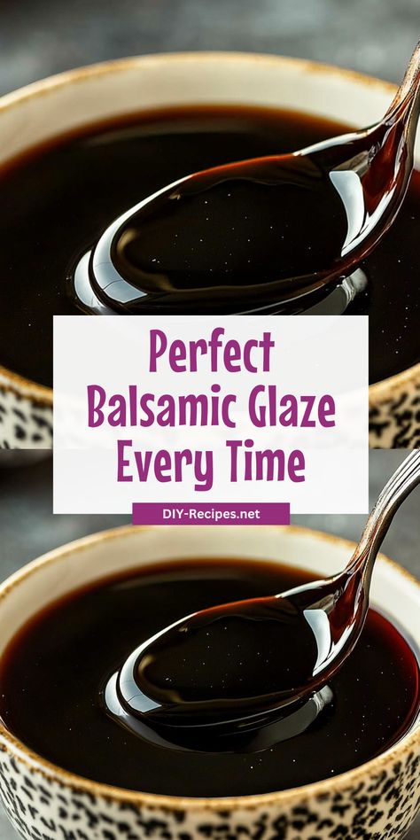 Get the perfect balsamic glaze every time with this easy recipe! Just balsamic vinegar, reduced to a thick, flavorful sauce. Balsamic Glaze Dressing Recipe, Basalmic Glaze, Balsamic Glaze Recipe, Balsamic Reduction Sauce, Balsamic Reduction Recipe, Balsamic Glaze Recipes, Balsamic Vinegar Recipes, Bourbon Chicken Recipe, Homemade Sauce Recipes