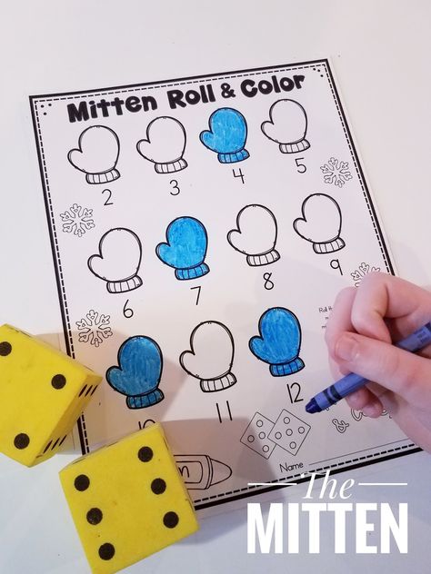 16 Literacy and Math Activities for the story,The Mitten, by Jan Brett | Mrs. McGinnis' Little Zizzers The Mitten Book Activities, Pre K Math, Winter Math Activities, Stories To Read, Jan Brett, Winter Activities Preschool, Snow Activities, Winter Classroom, Winter Kindergarten